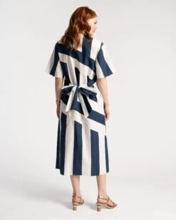 Amanda Shirtdress Stripe Navy White 9 Amanda Shirtdress Stripe Navy White -Clothing Store AMANDA NAVY