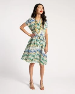 Clothing Store 55 Anna Slope Arm Dress Meadow Print