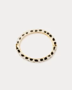 Enamel Giraffe Print Bangle