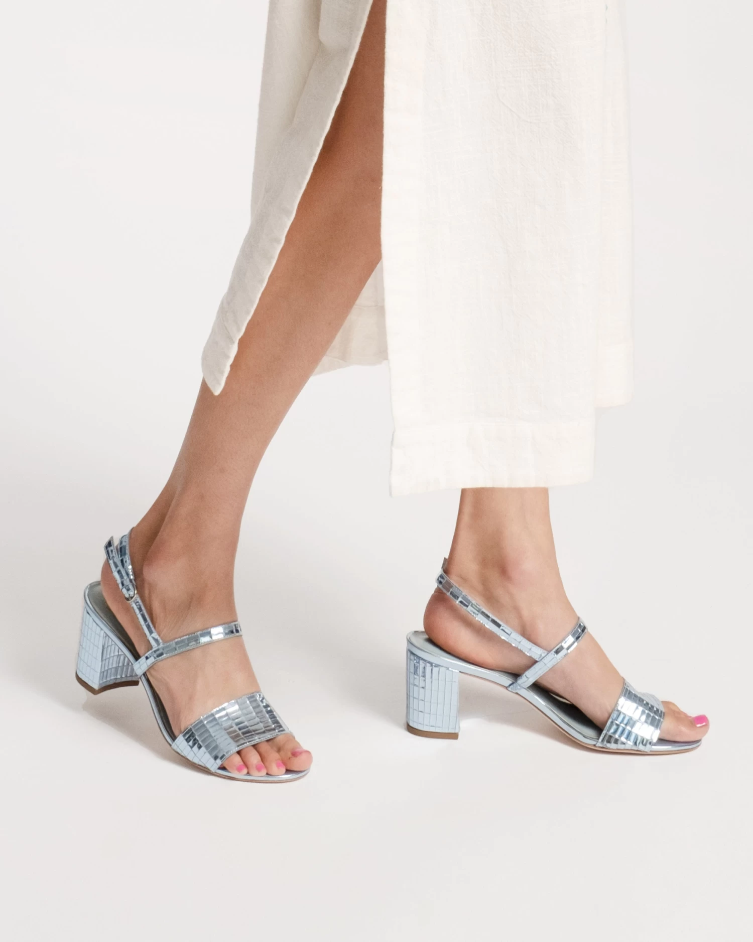 Bettina Sandal Disco Leather Celeste 4 Bettina Sandal Disco Leather Celeste - Image 2