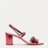 Bettina Sandal Disco Leather Rose -Clothing Store BETTINADL ROSE 01