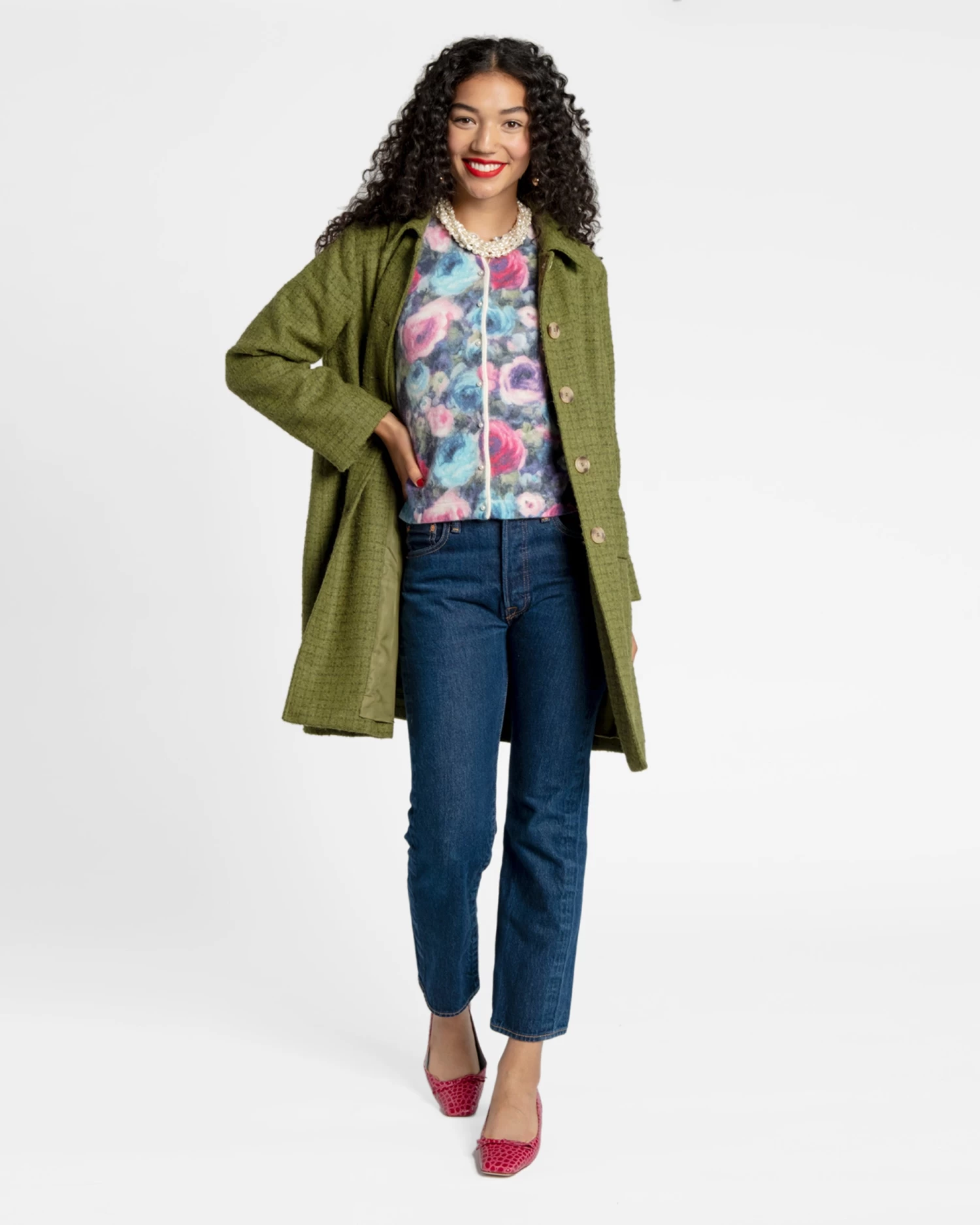 Wool Barn Jacket Green 4 Wool Barn Jacket Green - Image 2