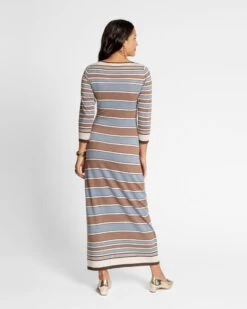 Bianca Maxi Dress Blue Brown -Clothing Store Bianca Dress 05