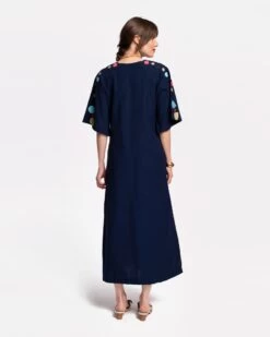 Delightful Caftan Peony Garden Navy Multi 10 Delightful Caftan Peony Garden Navy Multi -Clothing Store CAFTAN PEONYGARDEN 03