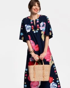 Delightful Caftan Peony Garden Navy Multi 11 Delightful Caftan Peony Garden Navy Multi -Clothing Store CAFTAN PEONYGARDEN 04