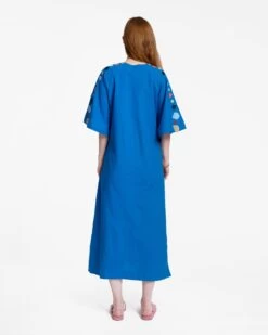 Delightful Caftan Peony Garden Blue Multi -Clothing Store CAFTAN PEONYGARDEN blue 04