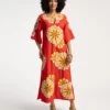 Delightful Caftan Sunrise Coral Multi -Clothing Store CAFTAN SUNRISE ORANGE 01