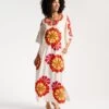 Delightful Caftan Sunrise Oyster Multi 2 Delightful Caftan Sunrise Oyster Multi -Clothing Store CAFTAN SUNRISE WHITE 03