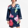 Goldie Tunic Peony Garden Navy Multi -Clothing Store CAPRI PEONYGARDEN NAVY 01