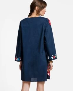 Goldie Tunic Peony Garden Navy Multi -Clothing Store CAPRI PEONYGARDEN NAVY 03