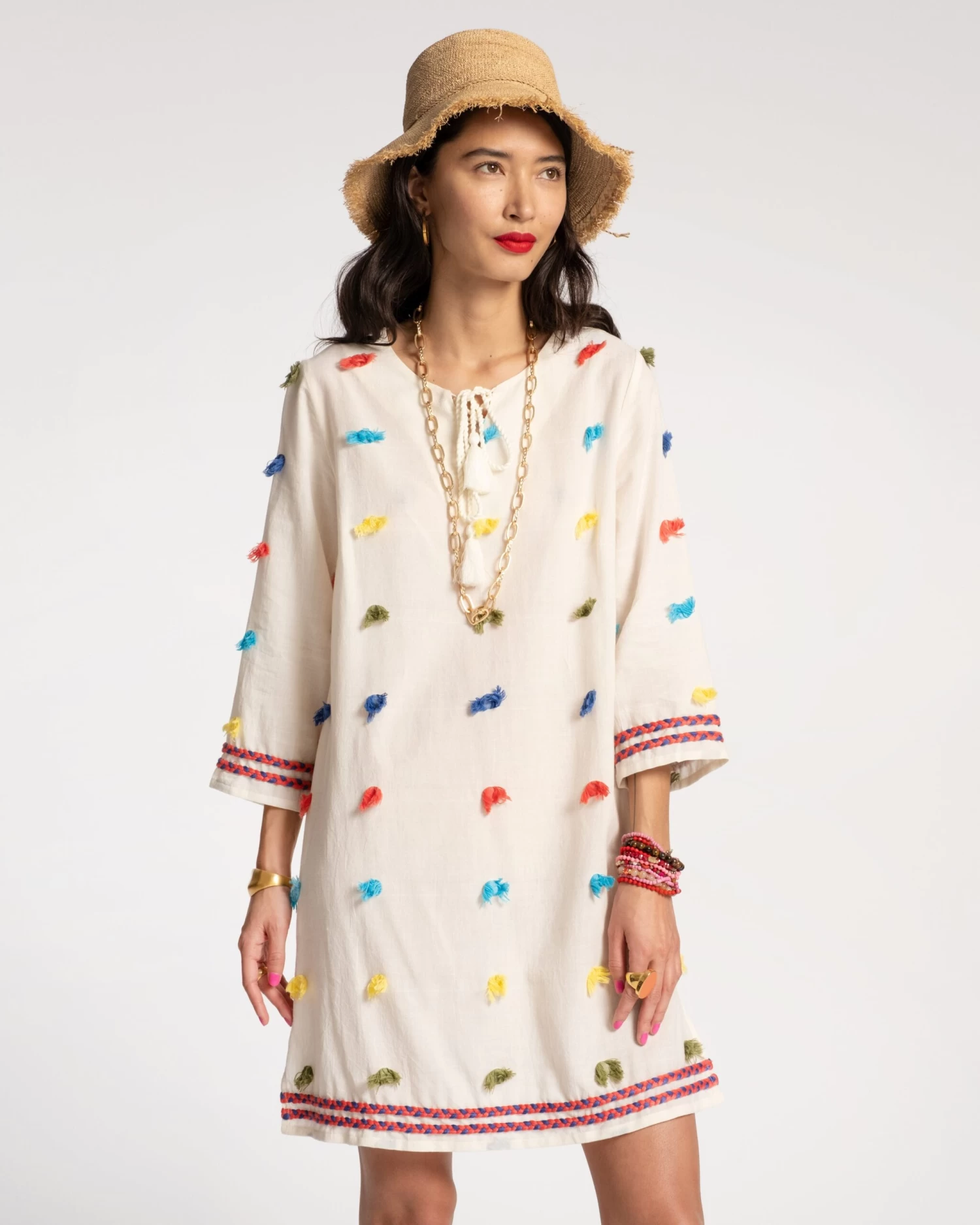 Capri Tunic Dobby Dots 3 Capri Tunic Dobby Dots