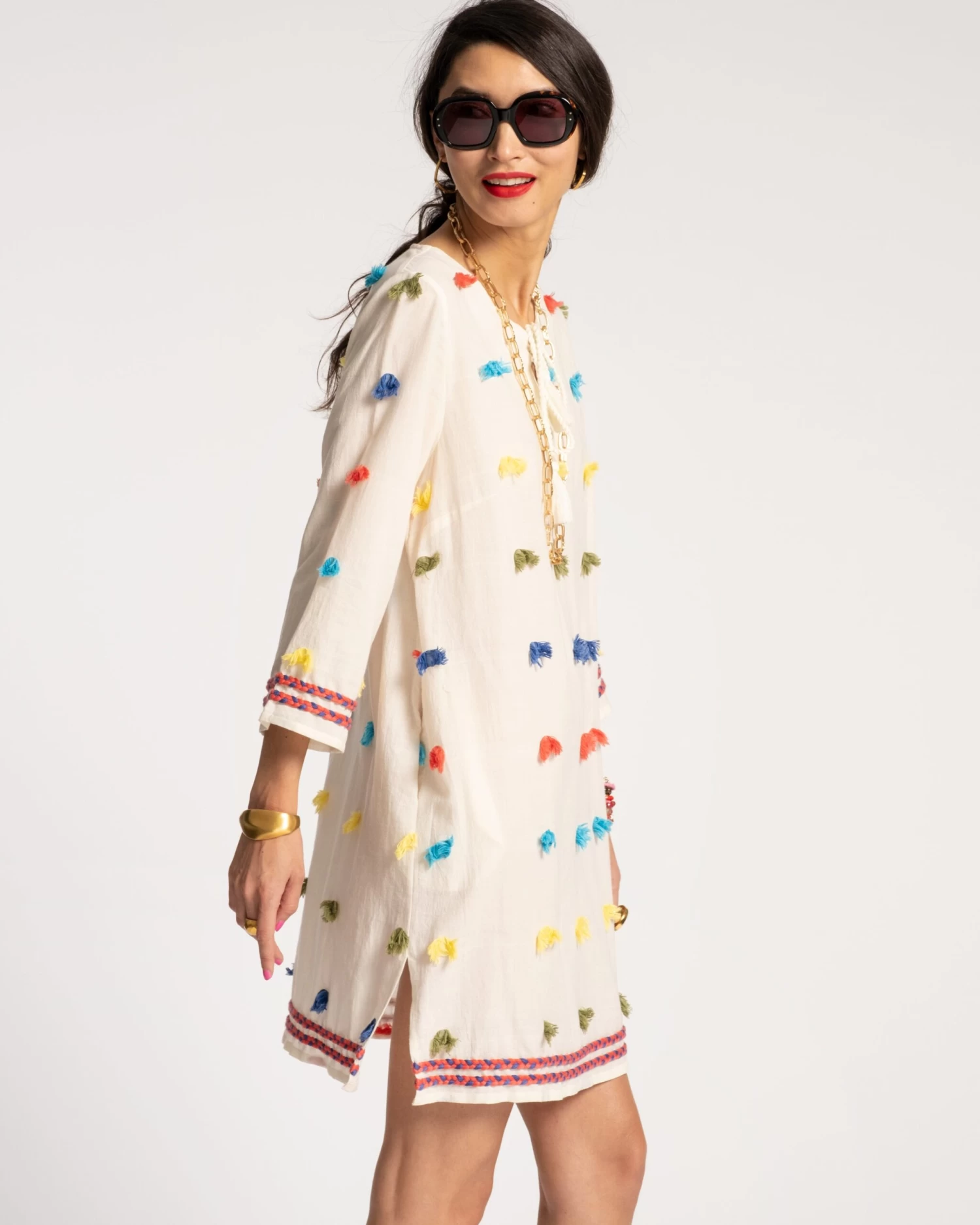 Capri Tunic Dobby Dots 5 Capri Tunic Dobby Dots - Image 3