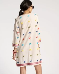 Capri Tunic Dobby Dots 10 Capri Tunic Dobby Dots -Clothing Store CAPRI POMPOM 03