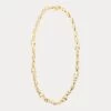 Open Cage Link Necklace Gold -Clothing Store CHAIN NECKLACE