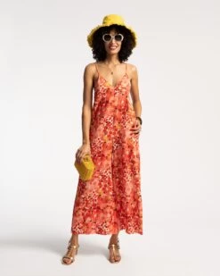 Cheree Jumpsuit Rose Bud Red Pink 8 Cheree Jumpsuit Rose Bud Red Pink -Clothing Store CHEREE RED 01