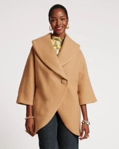 Cocoon Wool Coat Camel