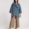 Cocoon Wool Coat Blue -Clothing Store COCOON NAVY 02