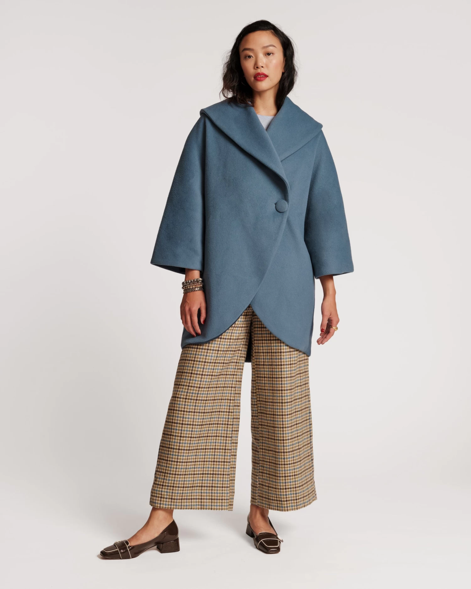 Cocoon Wool Coat Blue 3 Cocoon Wool Coat Blue