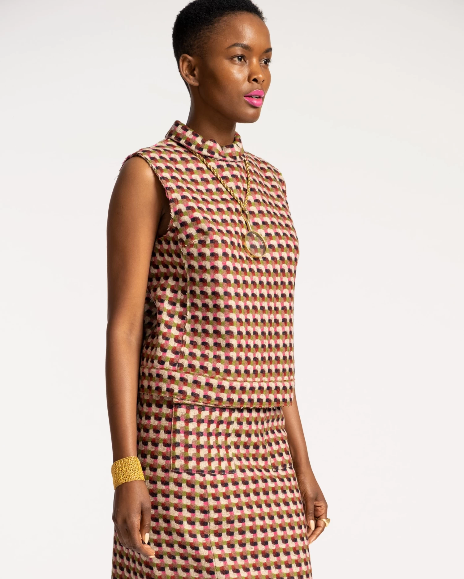 Colette Top Basketweave Plaid Wool 4 Colette Top Basketweave Plaid Wool - Image 2