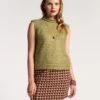 Colette Top Cedar Boucle Wool Green