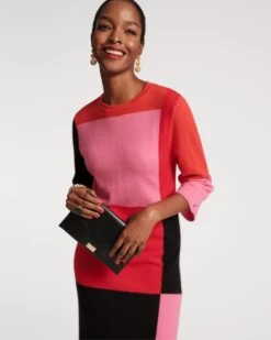 Evie Envelope Clutch Nappa Black -Clothing Store COLORBLOCK DRESS 05 ba3a7c9b 8c11 49e2 a99c 444fcf35d34e