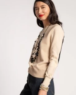 Colorblock Crewneck Natural 8 Colorblock Crewneck Natural -Clothing Store COLORBLOCK SWEATER NEUTRAL 03