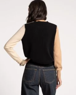 Colorblock Crewneck Natural 9 Colorblock Crewneck Natural -Clothing Store COLORBLOCK SWEATER NEUTRAL 04