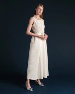 Chrysanthemum Maxi Dress Oyster 11 Chrysanthemum Maxi Dress Oyster -Clothing Store CRYSANTHEMUM DRESS 03