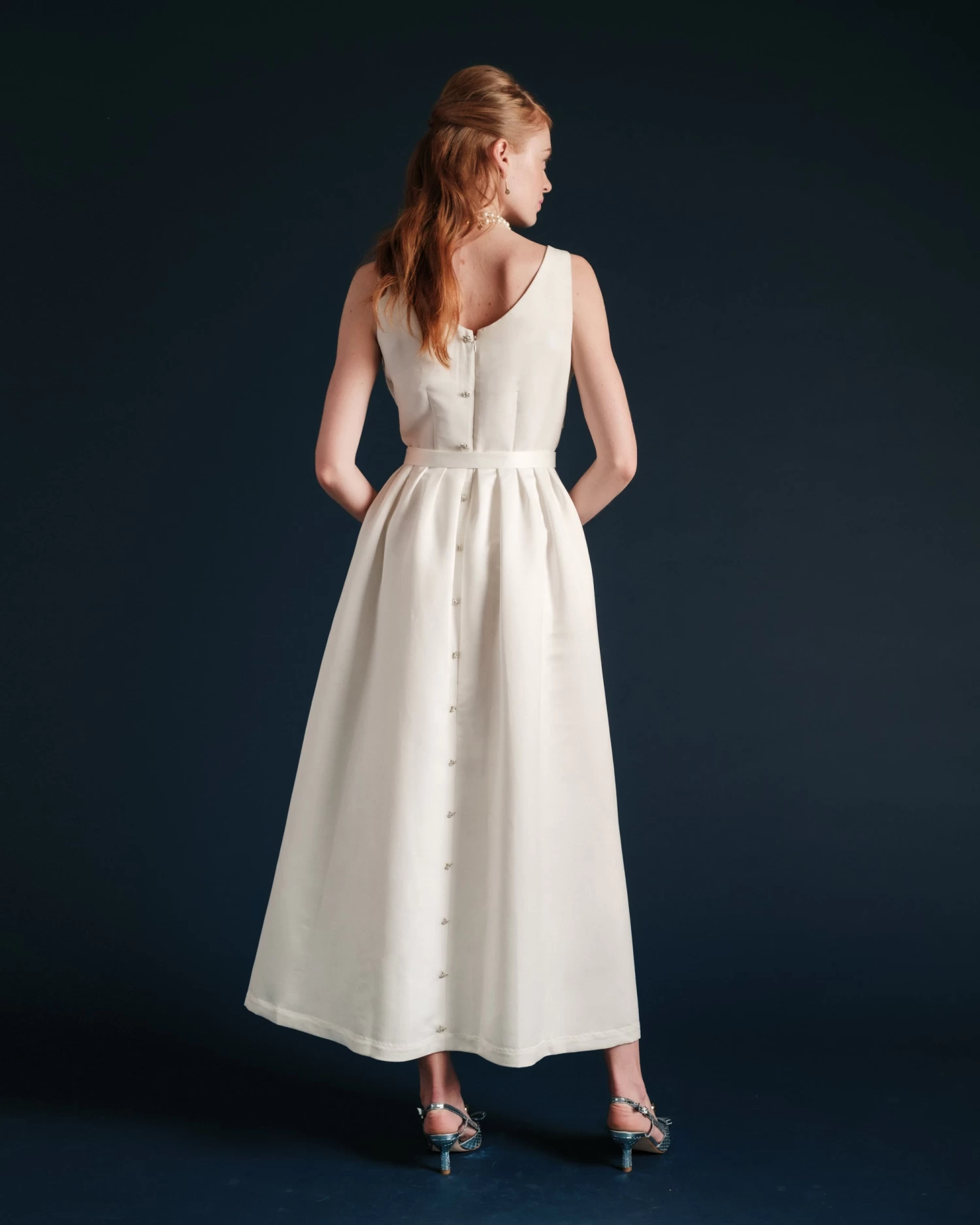 Chrysanthemum Maxi Dress Oyster 8 Chrysanthemum Maxi Dress Oyster - Image 6