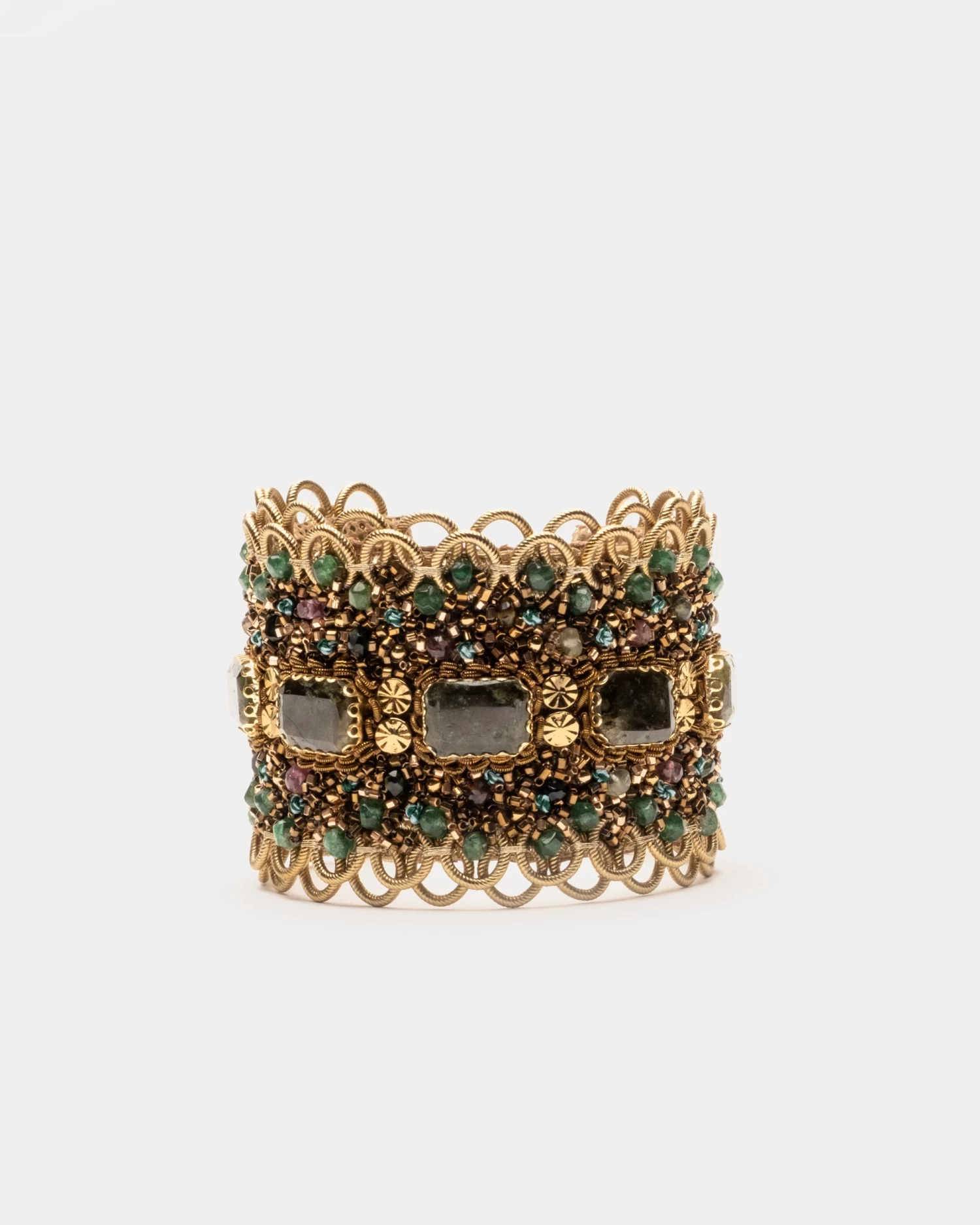 Steele Cuff Gold Green Black 3 Steele Cuff Gold Green Black