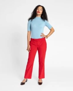 Chloe Corduroy Pant Red -Clothing Store Chloe red 01