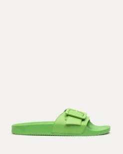 Daisy Slide Vegan Leather Green -Clothing Store DAISYVL GREEN 01
