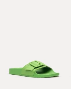 Daisy Slide Vegan Leather Green -Clothing Store DAISYVL GREEN 02