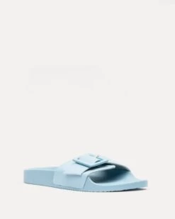 Daisy Slide Vegan Leather Light Blue -Clothing Store DAISYVL LTBLUE 02