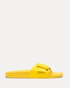 Daisy Slide Vegan Leather Yellow -Clothing Store DAISYVL YELLOW 01