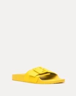 Daisy Slide Vegan Leather Yellow -Clothing Store DAISYVL YELLOW 02