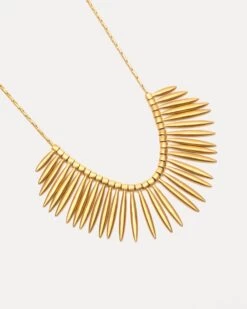 Sol Collar Necklace Gold 7 Sol Collar Necklace Gold -Clothing Store DD NECKLACE FEATHER