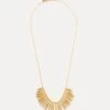Sol Collar Necklace Gold -Clothing Store DD NECKLACE FEATHER 2