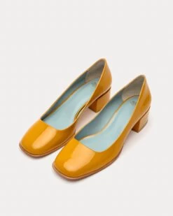 Doll Pump Soft Patent Mustard -Clothing Store DOLLSP MUSTARD 04