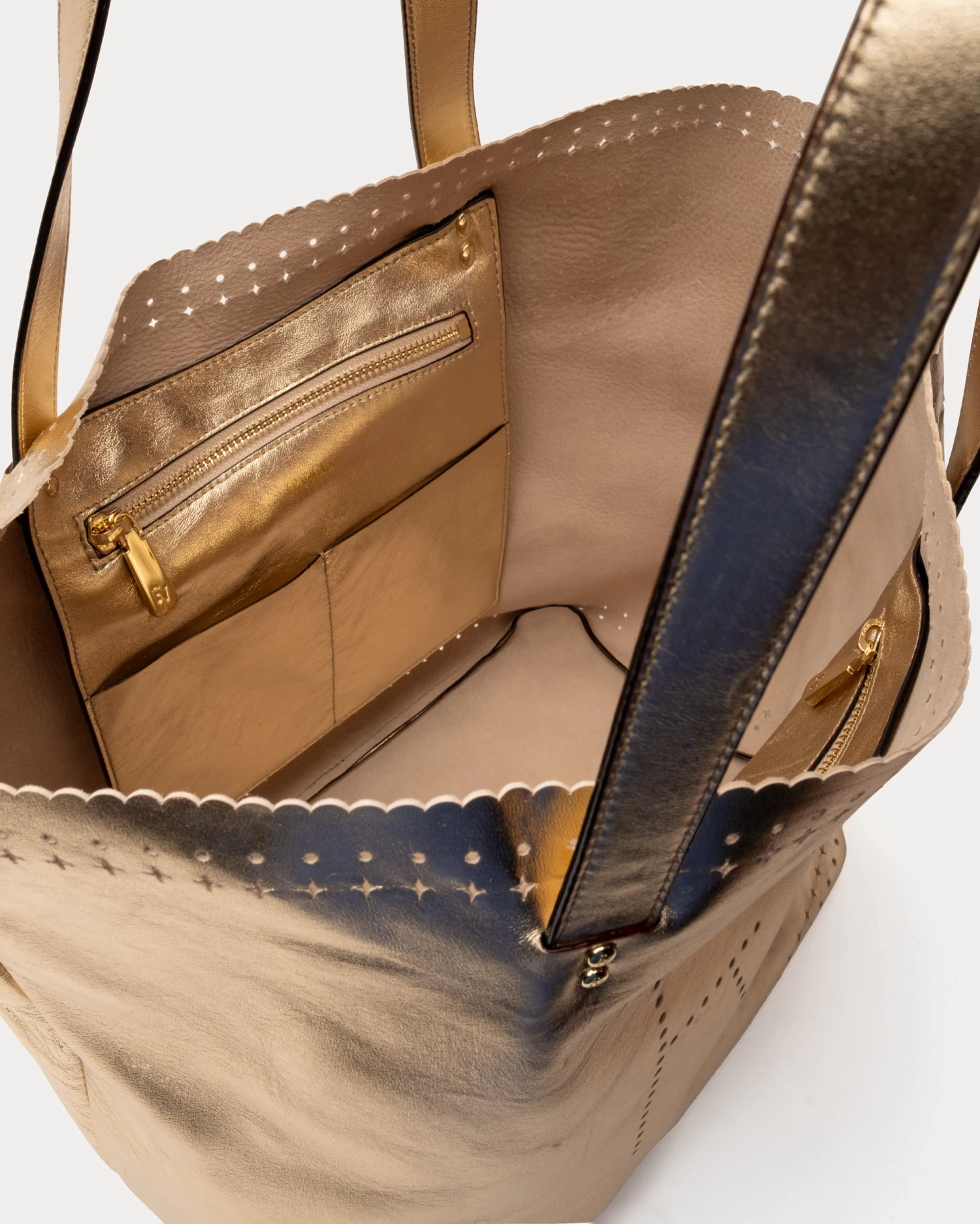 Carlos Tote Leather Platino 6 Carlos Tote Leather Platino - Image 4