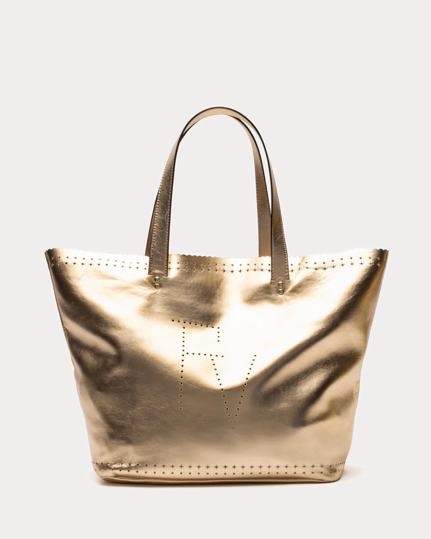 Carlos Tote Leather Platino 3 Carlos Tote Leather Platino