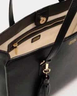 Sami Tote Tumbled Leather Black -Clothing Store DSCF3958