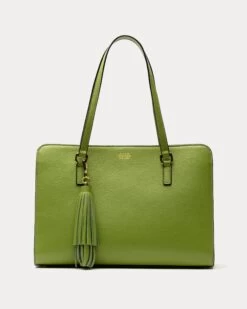 Sami Tote Tumbled Leather Moss Green