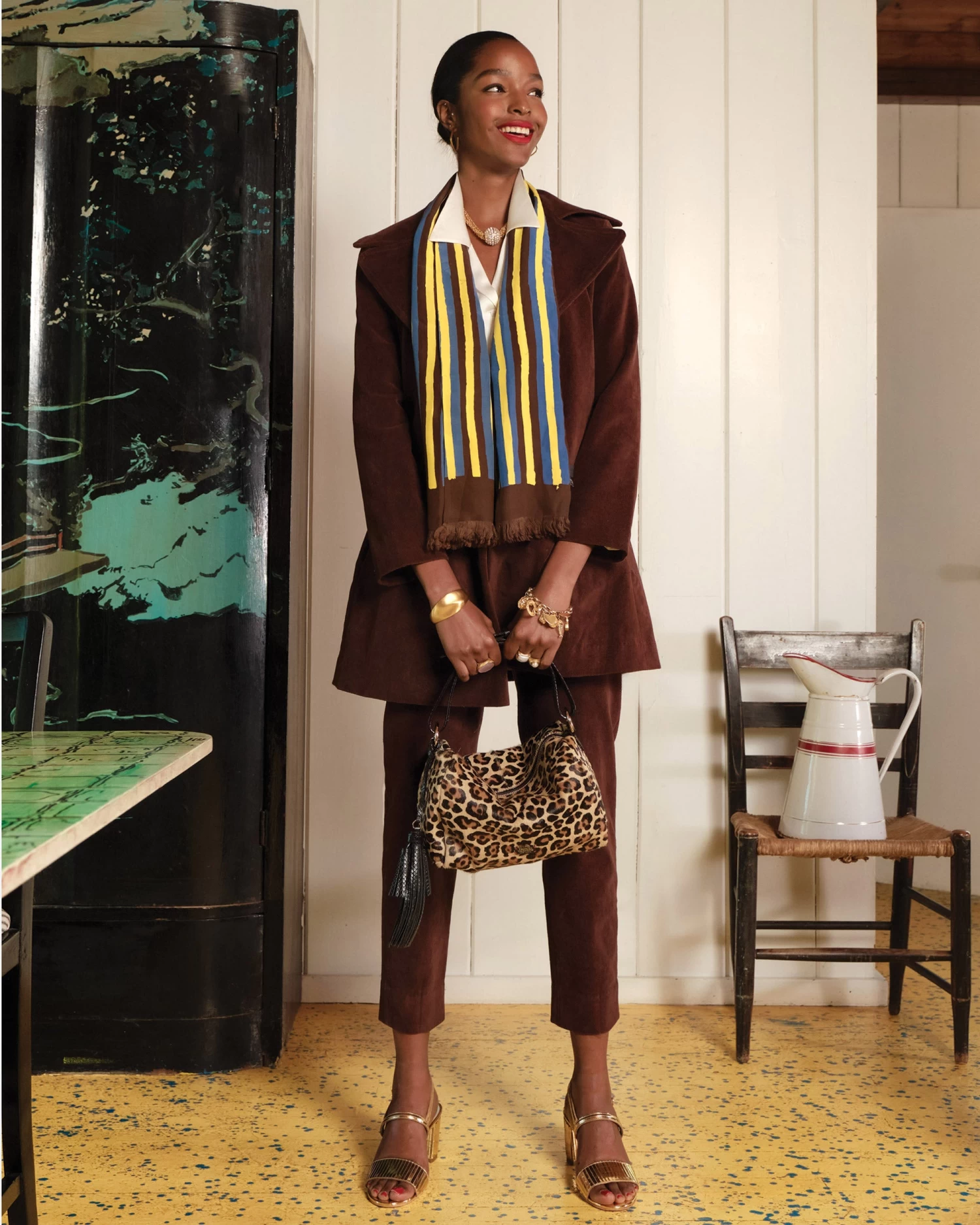 Sergeant Stretch Velvet Belted Jacket Chocolate 4 Sergeant Stretch Velvet Belted Jacket Chocolate - Image 2