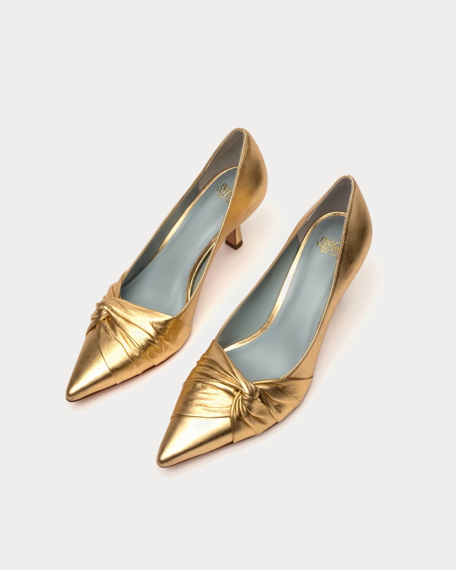 Knot Kitten Heel Crinkle Nappa Platino 7 Knot Kitten Heel Crinkle Nappa Platino - Image 5