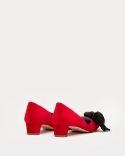 McCall Grace Velvet Bow Mini Block Heel Red -Clothing Store DSCF7825 6864bbeb a4ce 4f6d 870f 8db4169526c0