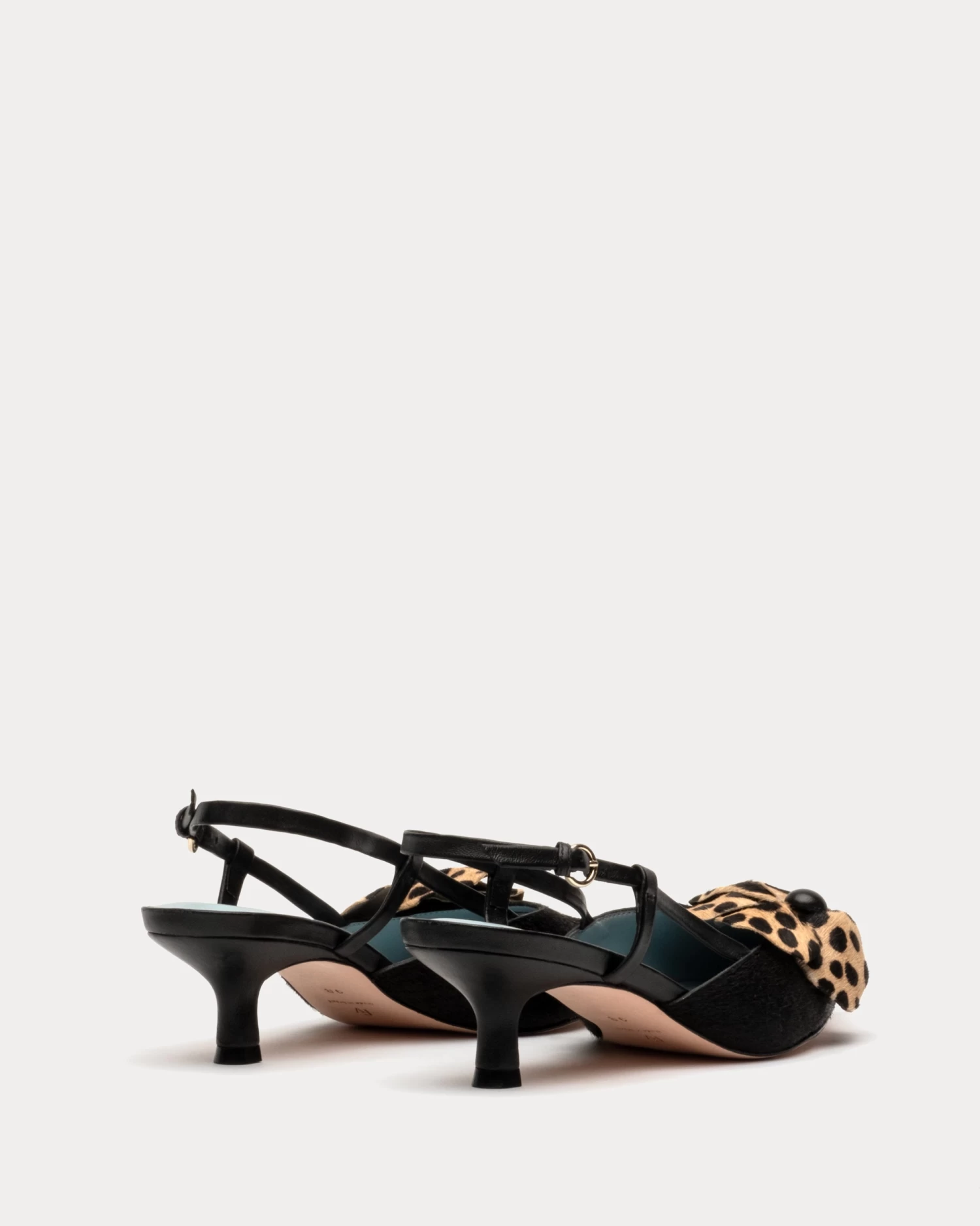 Flower Kitten Heel Black Haircalf 6 Flower Kitten Heel Black Haircalf - Image 4