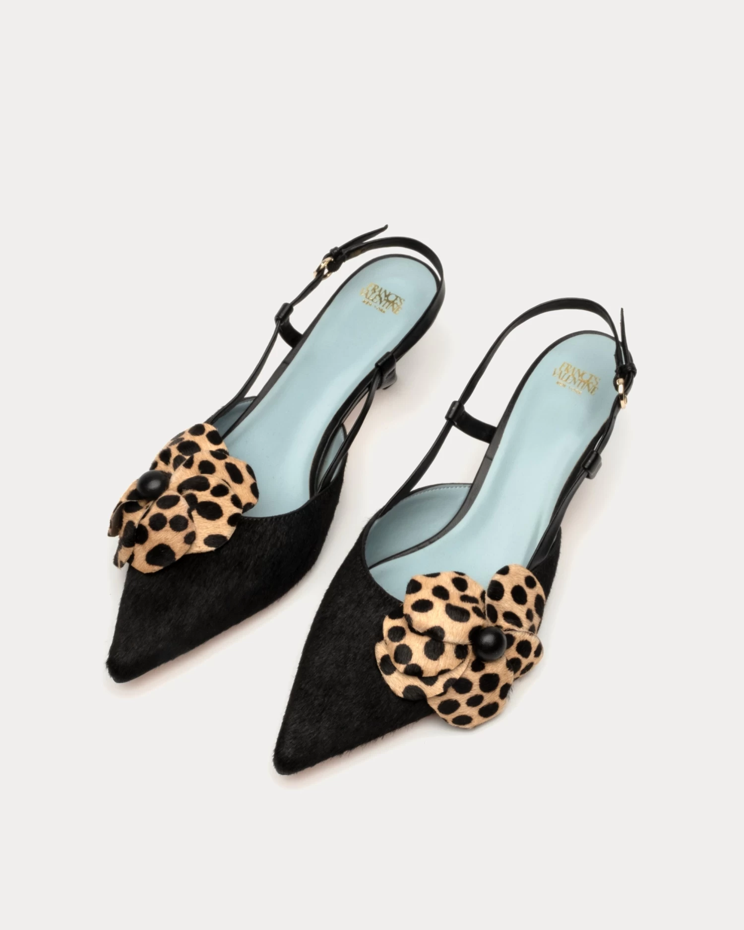 Flower Kitten Heel Black Haircalf 7 Flower Kitten Heel Black Haircalf - Image 5