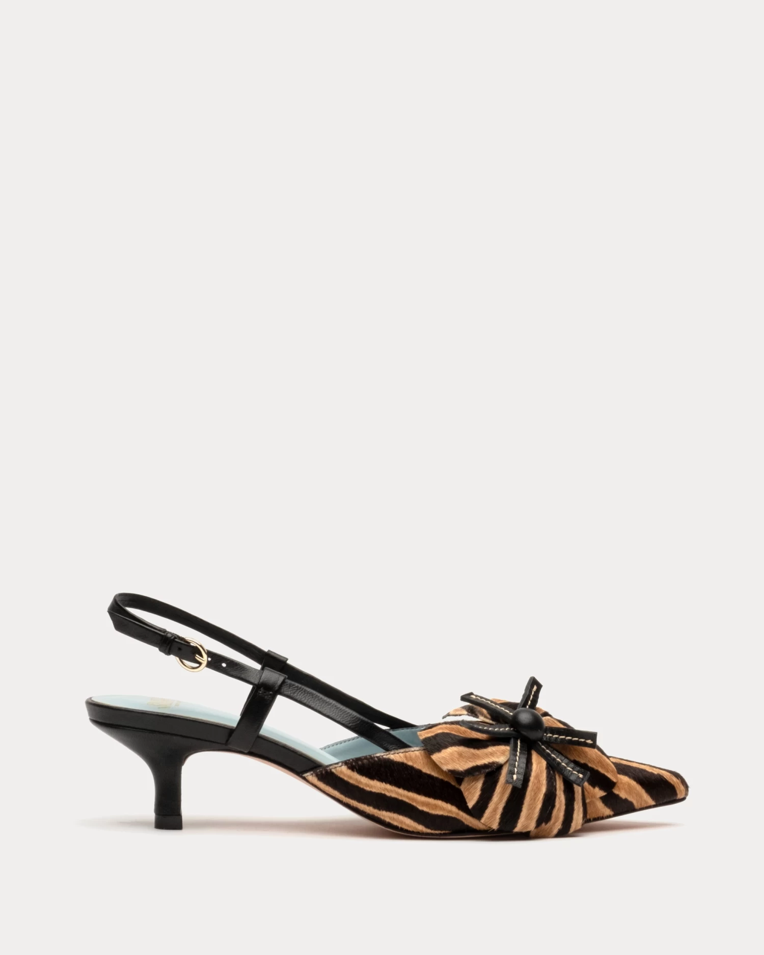 Flower Kitten Heel Zebra Haircalf 3 Flower Kitten Heel Zebra Haircalf