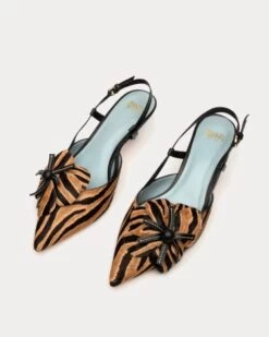 Flower Kitten Heel Zebra Haircalf 9 Flower Kitten Heel Zebra Haircalf -Clothing Store DSCF7865